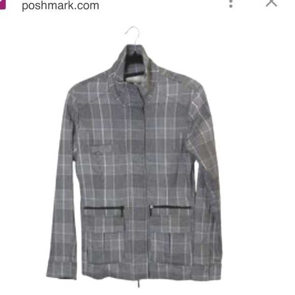 Anatomie Kenya Safari Charcoal Plaid full zip travel jacket sz M - Picture 2 of 14